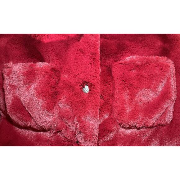 Double D Ranch Montana Chill Red Faux Fur Jacket XL NWT Banjo Burgundy Concho - Picture 12 of 14